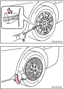 車を止める様子